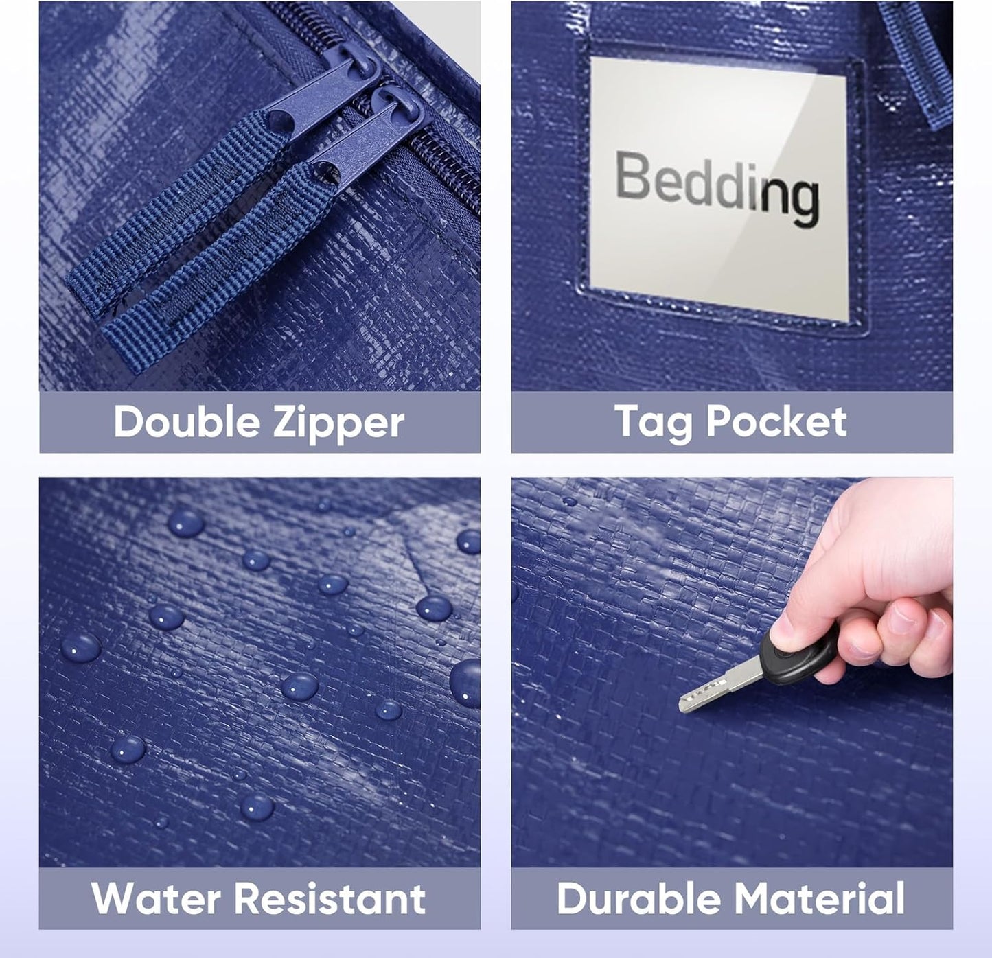 💞LAST DAY 50% OFF ✨24 Gallon Extra Large Moving Bags Heavy Duty with Zippers & Carrying Handles
