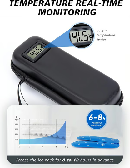 🔥Last Day of Promotion - 50% OFF🔥Larnto®Insulin Cooler Travel Case with Temperature Display