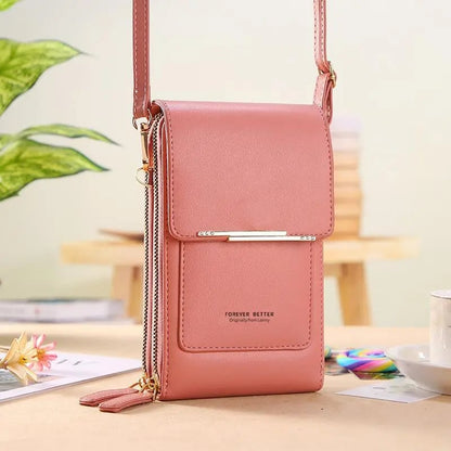 💞LAST DAY 50% OFF ✨👜📱Larnto® Simple and elegant women's touchscreen crossbody phone wallet