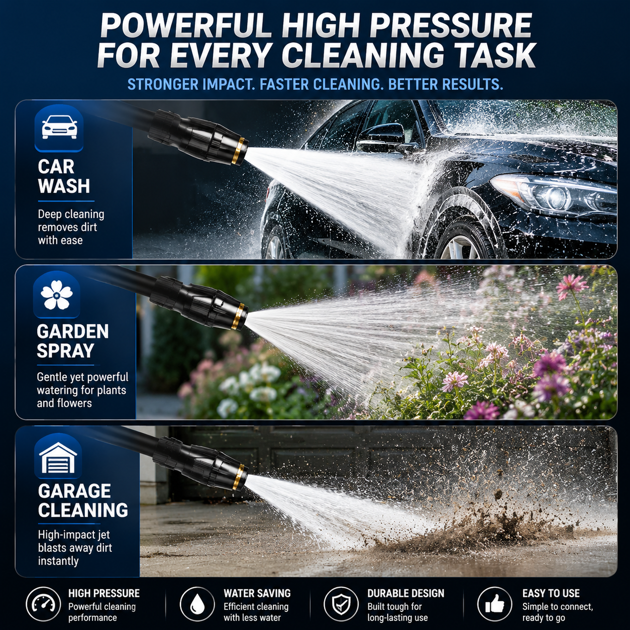 🚗LAST DAY 50% OFF ✨Larnto®Powerful High-Pressure Home Car Wash & Garden Sprayer New