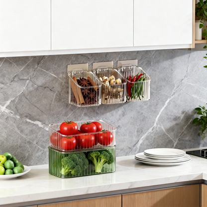 Larnto® Wall Mount Acrylic Organizer Bin (3pcs)