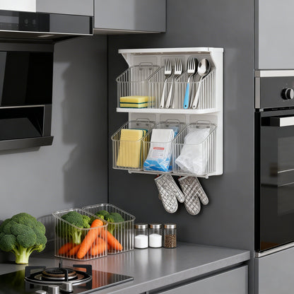 Larnto® Wall Mount Acrylic Organizer Bin (3pcs)
