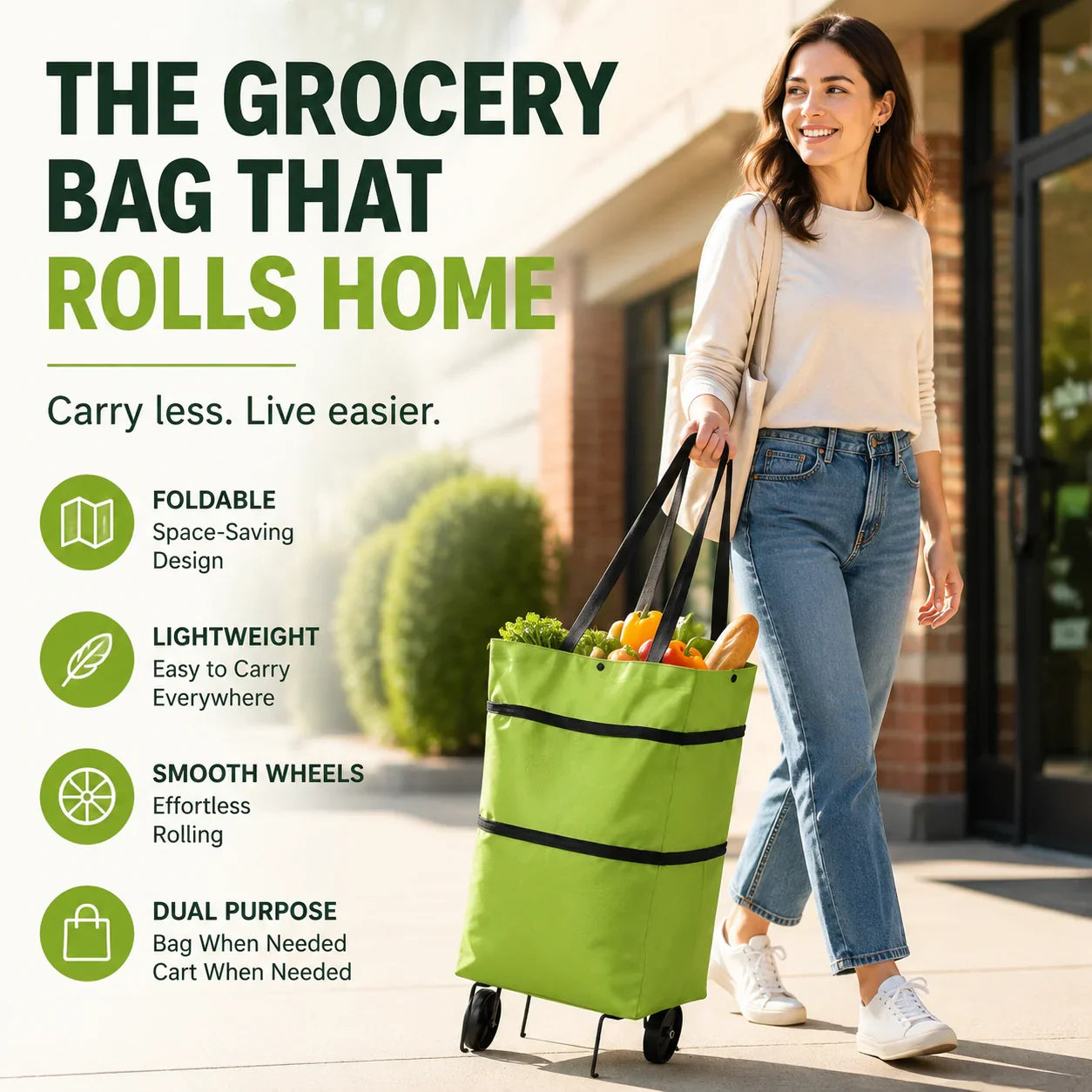 🔥HOT SALE 50% OFF🔥Foldable 2-in-1 Shopping Bag
