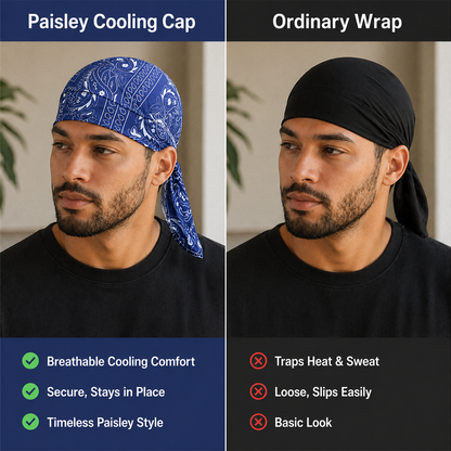 🔥Last Day - 50% OFF🔥 Paisley Cooling Headscarf Cap