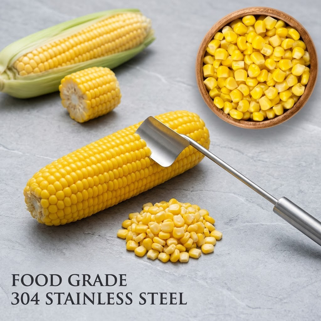 💞LAST DAY 50% OFF ✨Stainless Steel Corn Peeler – Premium Kernel Stripping Tool