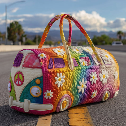 💞LAST DAY 50% OFF ✨Larnto® Hippie Journey Quilted Duffle Bag