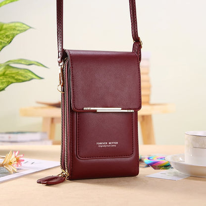 💞LAST DAY 50% OFF ✨👜📱Larnto® Simple and elegant women's touchscreen crossbody phone wallet