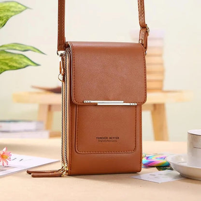 💞LAST DAY 50% OFF ✨👜📱Larnto® Simple and elegant women's touchscreen crossbody phone wallet