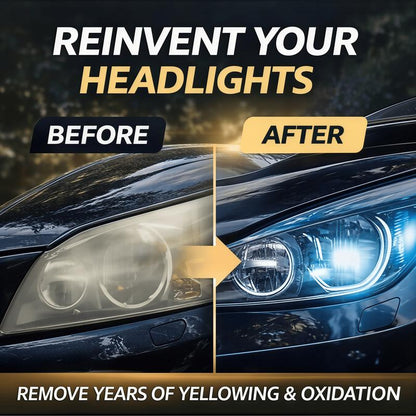 🚘🚗LAST DAY 75% OFF ✨Larnto®Powerful Headlight Restoration Spray | Remove Yellowing & Oxidation Instantly