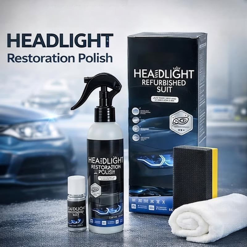 🚘🚗LAST DAY 75% OFF ✨Larnto®Powerful Headlight Restoration Spray | Remove Yellowing & Oxidation Instantly