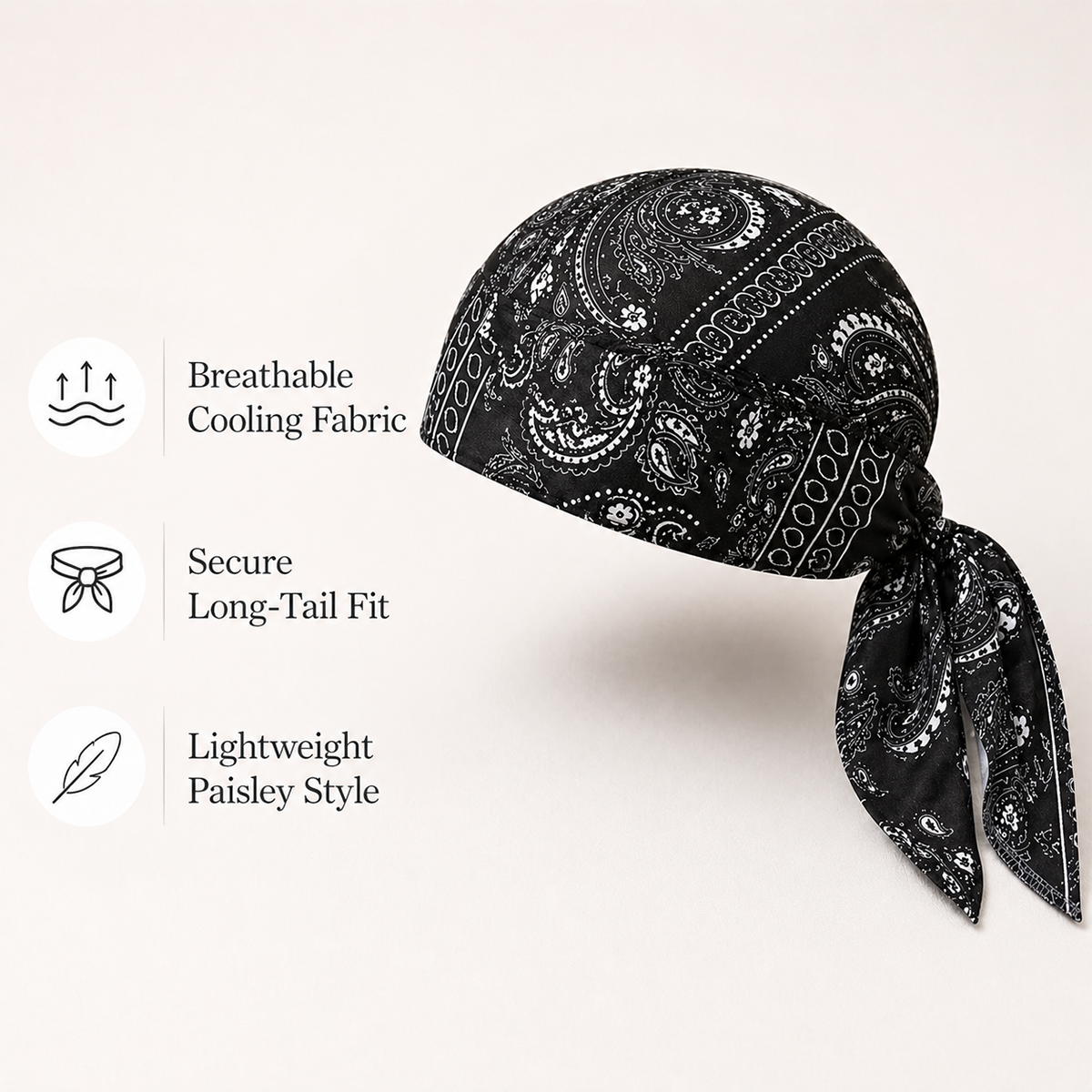 🔥Last Day - 50% OFF🔥 Paisley Cooling Headscarf Cap