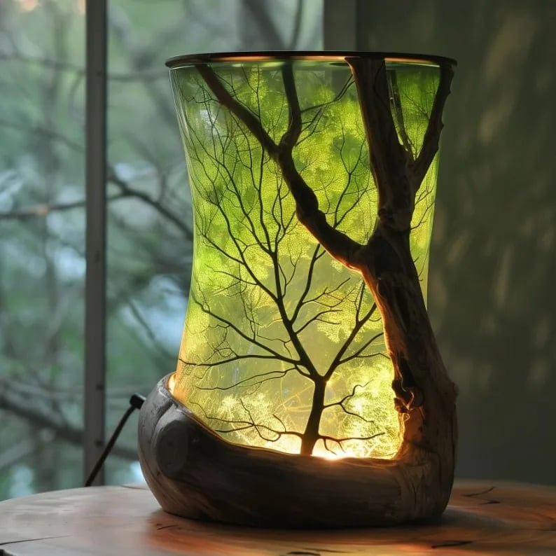 💞LAST DAY 50% OFF ✨🌿Larnto®“Enchanted Forest” Nature-Inspired Ambient Lamp