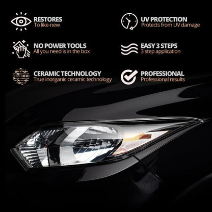 🚘🚗LAST DAY 75% OFF ✨Larnto®Powerful Headlight Restoration Spray | Remove Yellowing & Oxidation Instantly