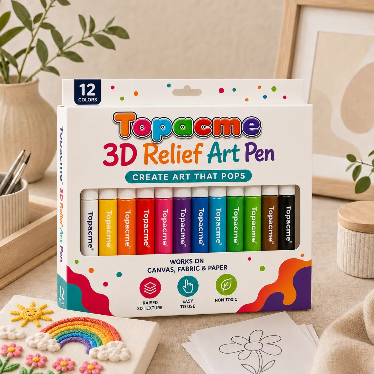 Save 50% by ordering today丨 3D Relief Art Pen – Turn Flat Drawings Into Touchable 3D Art🪄