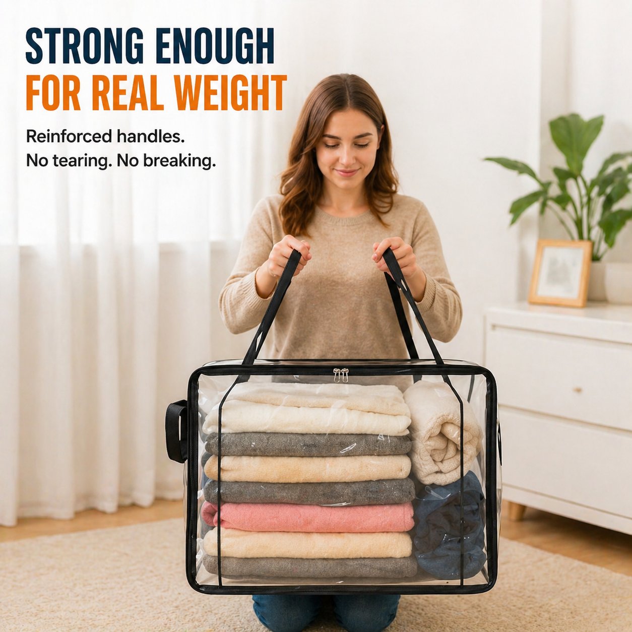 🎁💞LAST DAY 75% OFF ✨📦Larnto®Large Heavy-Duty Thick Plastic Clear Storage 3