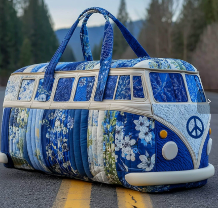 💞LAST DAY 50% OFF ✨Larnto® Hippie Journey Quilted Duffle Bag