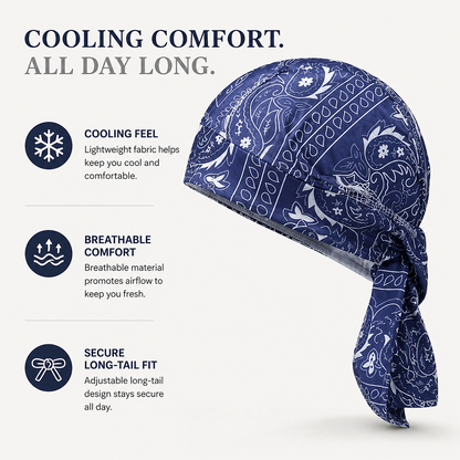 🔥Last Day - 50% OFF🔥 Paisley Cooling Headscarf Cap