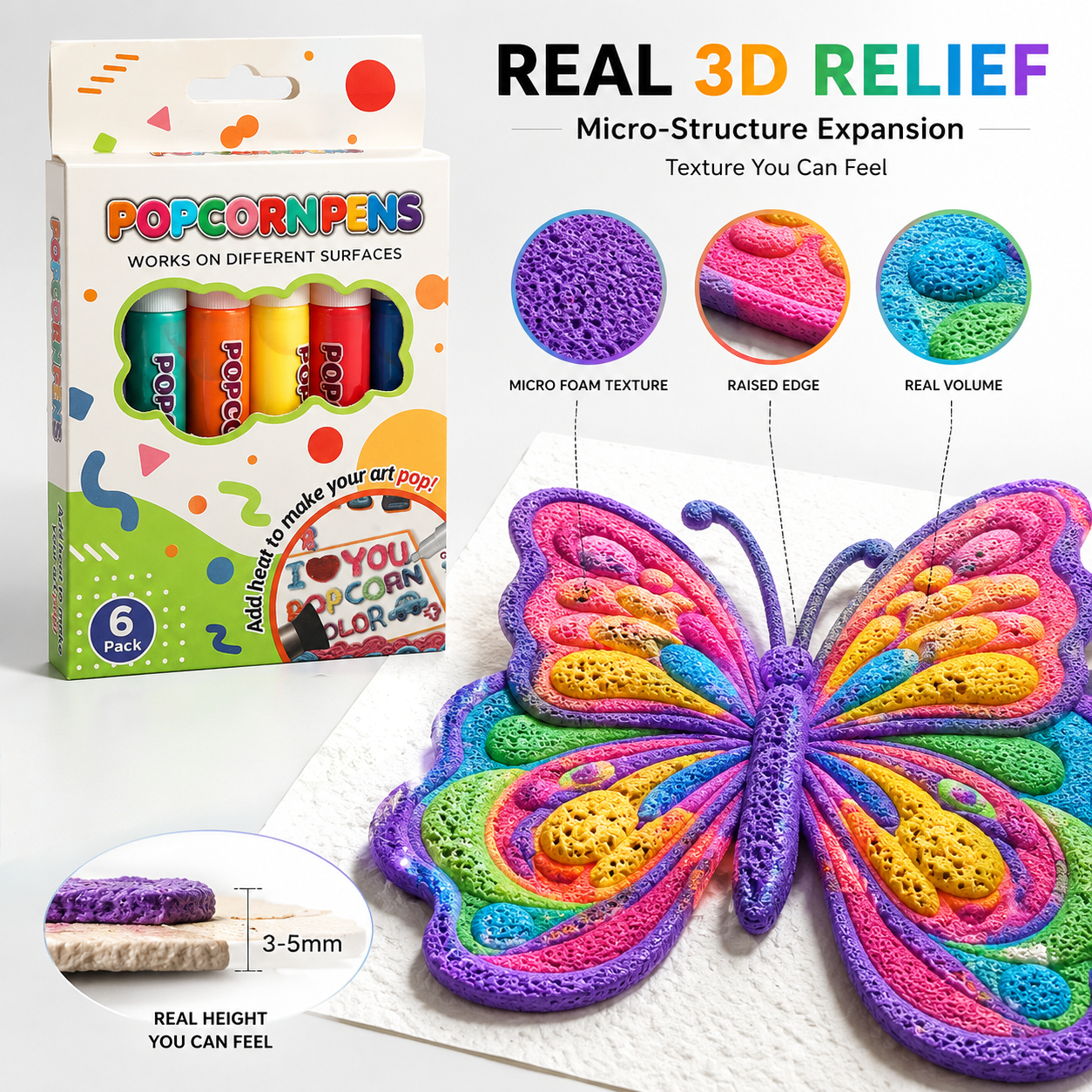 Save 50% by ordering today丨 3D Relief Art Pen – Turn Flat Drawings Into Touchable 3D Art🪄