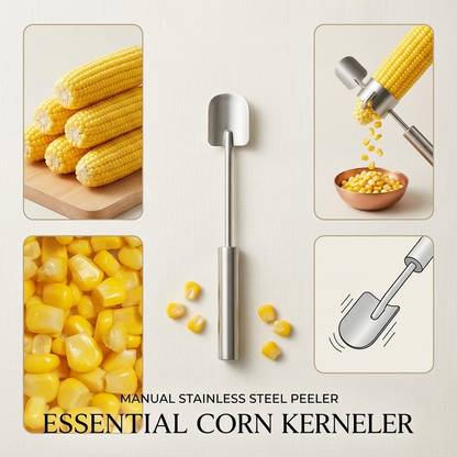 💞LAST DAY 50% OFF ✨Stainless Steel Corn Peeler – Premium Kernel Stripping Tool