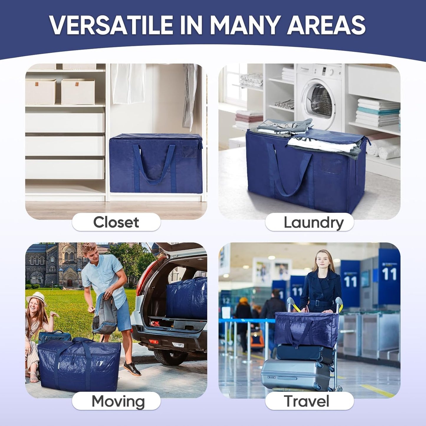 💞LAST DAY 50% OFF ✨24 Gallon Extra Large Moving Bags Heavy Duty with Zippers & Carrying Handles