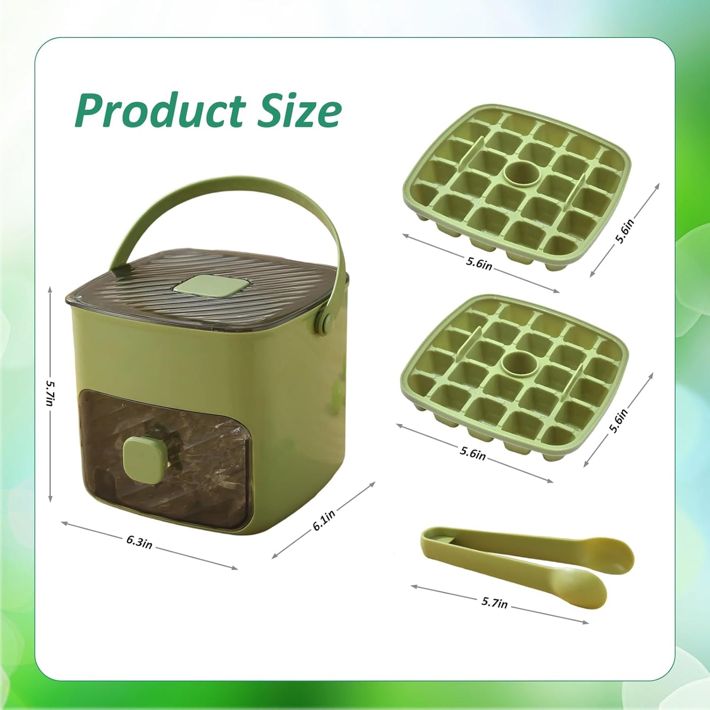 🍨🔥Last Day Special Price:£ 12.99!!!🧊Portable Ice Maker with Lid and Storage Box (48 cubes).