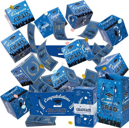 💞LAST DAY 50% OFF ✨2026 Graduation Explosion Pop Gift Box 🎓 Surprise Bounce Cash Box Grad Party Gift Bag Set