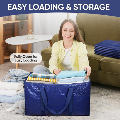 💞LAST DAY 50% OFF ✨24 Gallon Extra Large Moving Bags Heavy Duty with Zippers & Carrying Handles