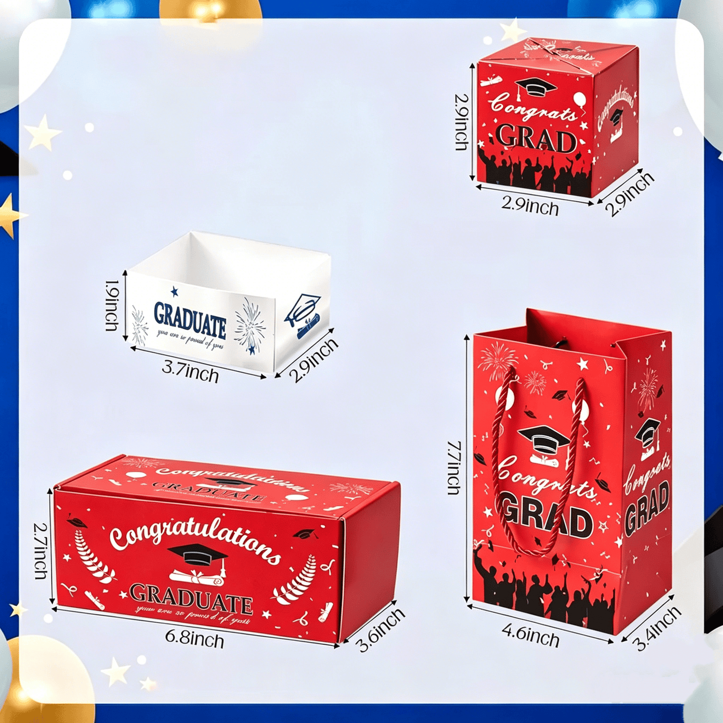💞LAST DAY 50% OFF ✨2026 Graduation Explosion Pop Gift Box 🎓 Surprise Bounce Cash Box Grad Party Gift Bag Set