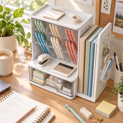 Desk Organizer With Bookends