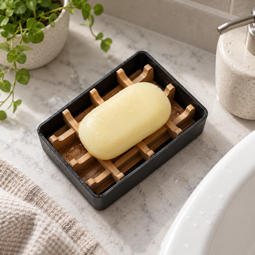 Bamboo Self Draining Soap Dish