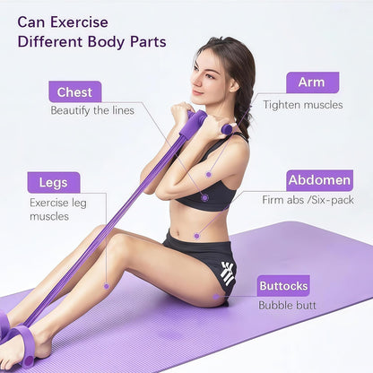 💪💞LAST DAY 50% OFF ✨Polishpops®8-Tube Pedal Resistance Device— Full-Body Home Gym with Adjustable Strength & Detachable
