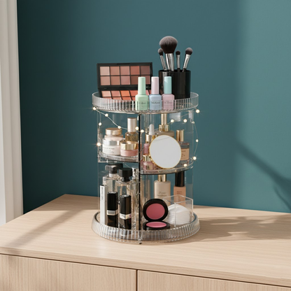 Larnto® 360 Rotating Makeup Organizer  Spinning