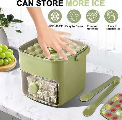 🍨🔥Last Day Special Price:£ 12.99!!!🧊Portable Ice Maker with Lid and Storage Box (48 cubes).