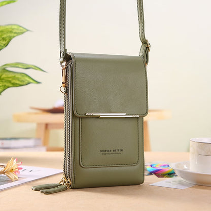 💞LAST DAY 75% OFF ✨👜📱Larnto® Simple and elegant women's touchscreen crossbody phone wallet Upsell
