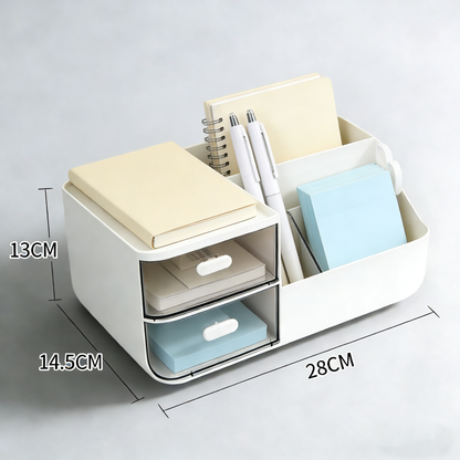 Larnto® 4-Compartment Drawer Organizer with 2 Drawers