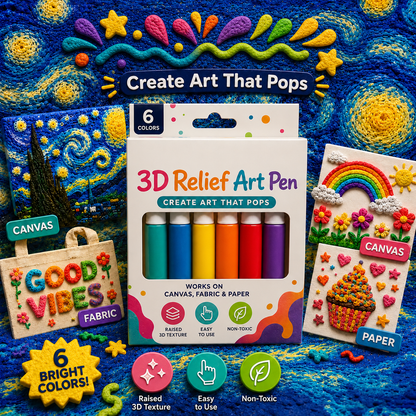 Save 50% by ordering today丨 3D Relief Art Pen – Turn Flat Drawings Into Touchable 3D Art🪄