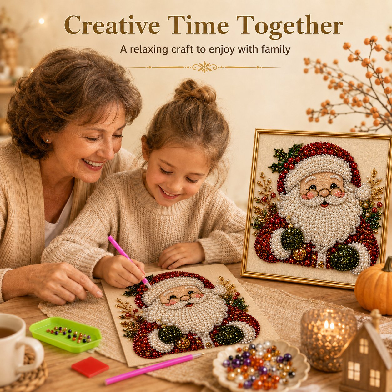 🎄 DIY Christmas Pearl Diamond Painting Kit