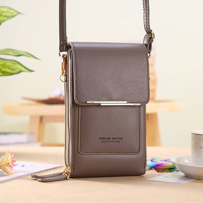 💞LAST DAY 50% OFF ✨👜📱Larnto® Simple and elegant women's touchscreen crossbody phone wallet