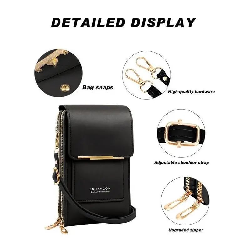 💞LAST DAY 50% OFF ✨👜📱Larnto® Simple and elegant women's touchscreen crossbody phone wallet