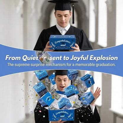 💞LAST DAY 50% OFF ✨2026 Graduation Explosion Pop Gift Box 🎓 Surprise Bounce Cash Box Grad Party Gift Bag Set