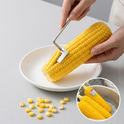 💞LAST DAY 50% OFF ✨Stainless Steel Corn Peeler – Premium Kernel Stripping Tool