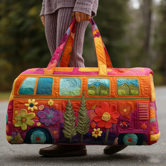 💞LAST DAY 50% OFF ✨Larnto® Hippie Journey Quilted Duffle Bag