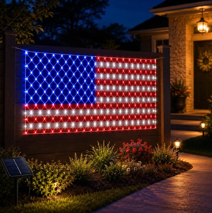 🔥49% Off Sale on July 4-Solar American Flag Lights Outdoor