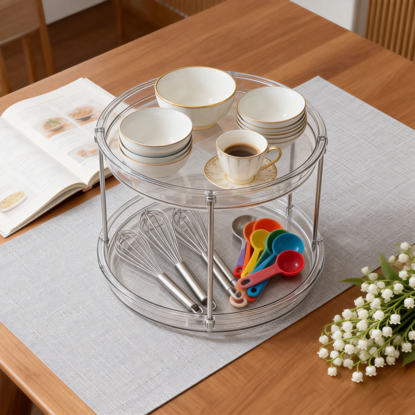 Larnto® 2-Tier Kitchen Storage Organizer