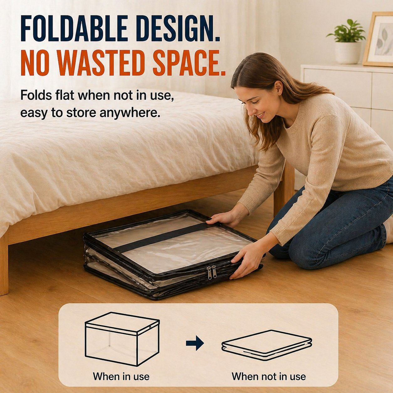 🎁💞LAST DAY 75% OFF ✨📦Larnto®Large Heavy-Duty Thick Plastic Clear Storage 3