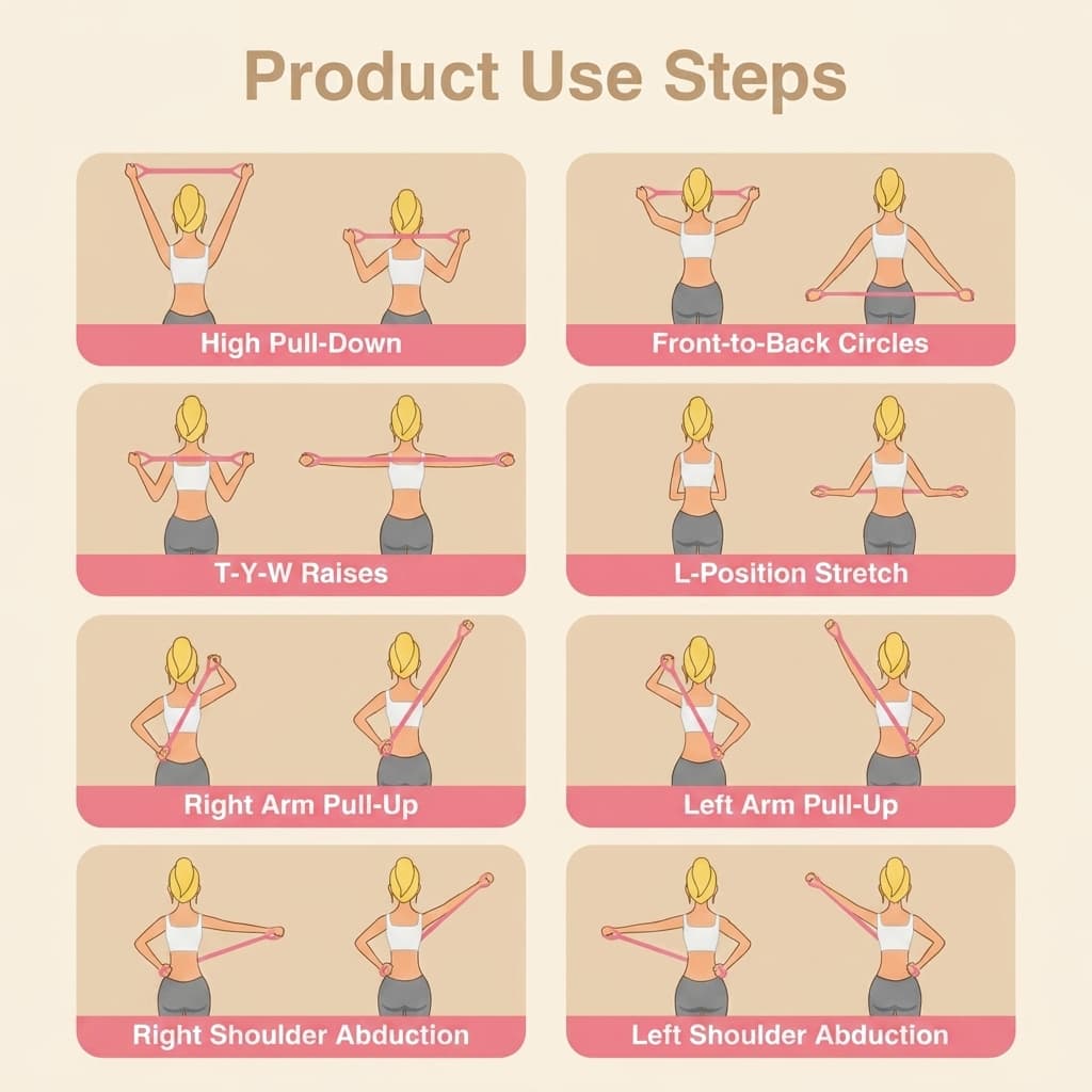 💞LAST DAY 50% OFF ✨Polishpops® Figure 8 Resistance Bands – Silicone Exercise Bands for Women