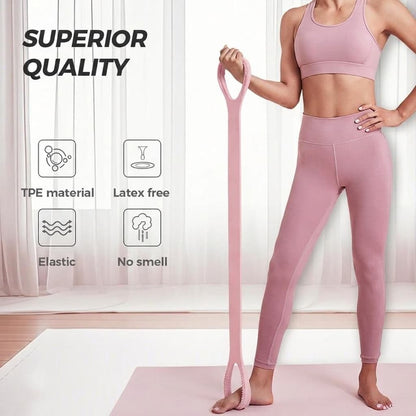 💞LAST DAY 50% OFF ✨Polishpops® Figure 8 Resistance Bands – Silicone Exercise Bands for Women