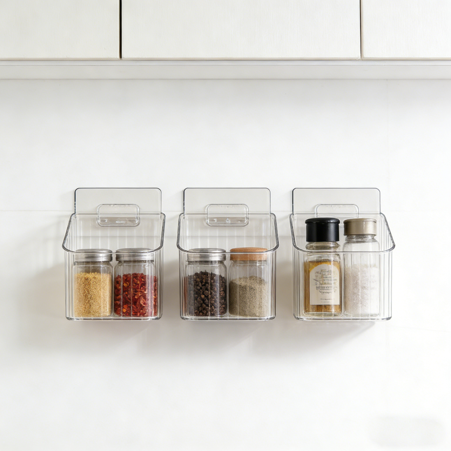 Larnto® Wall Mount Acrylic Organizer Bin (3pcs)