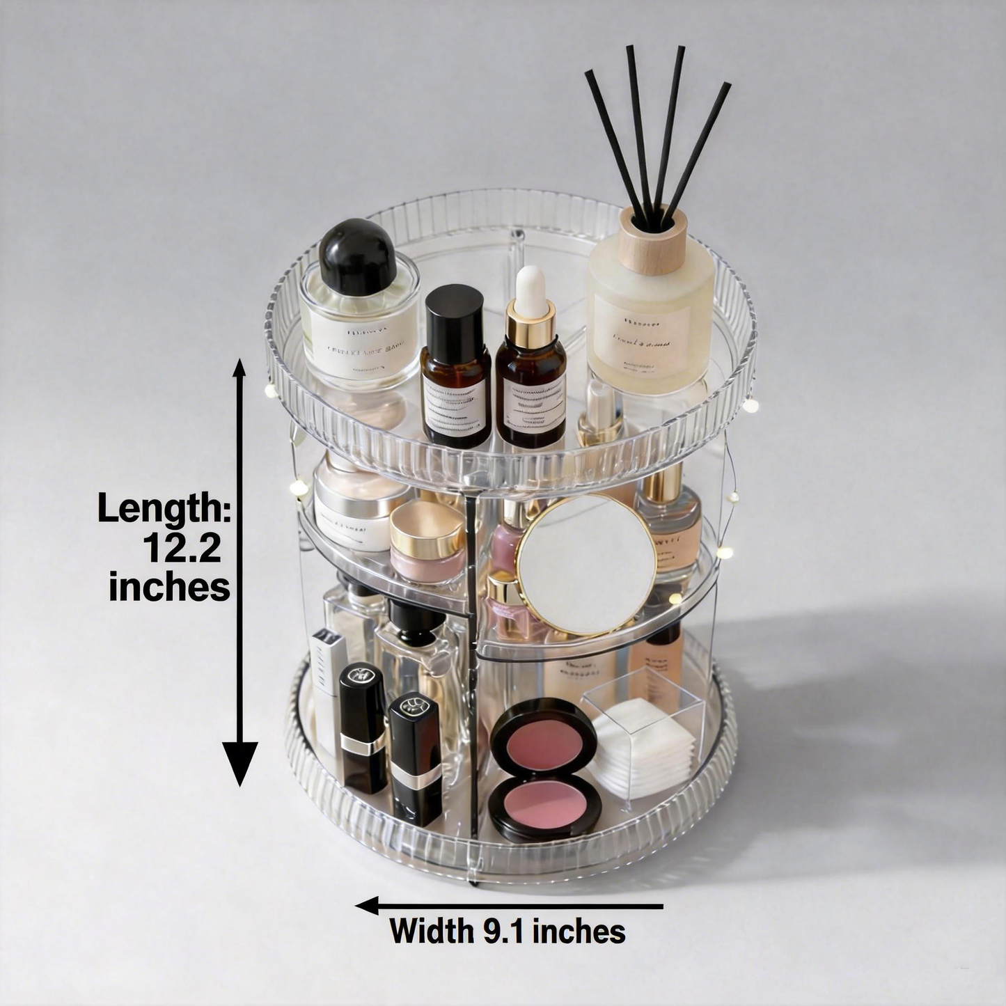 Larnto® 360 Rotating Makeup Organizer  Spinning