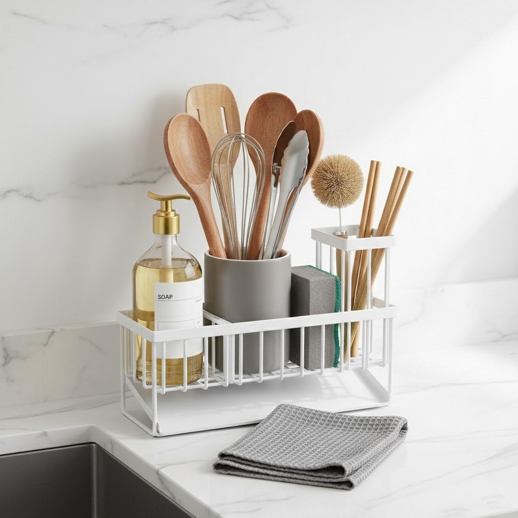 Larnto® Stainless Steel Kitchen Sink Organizer